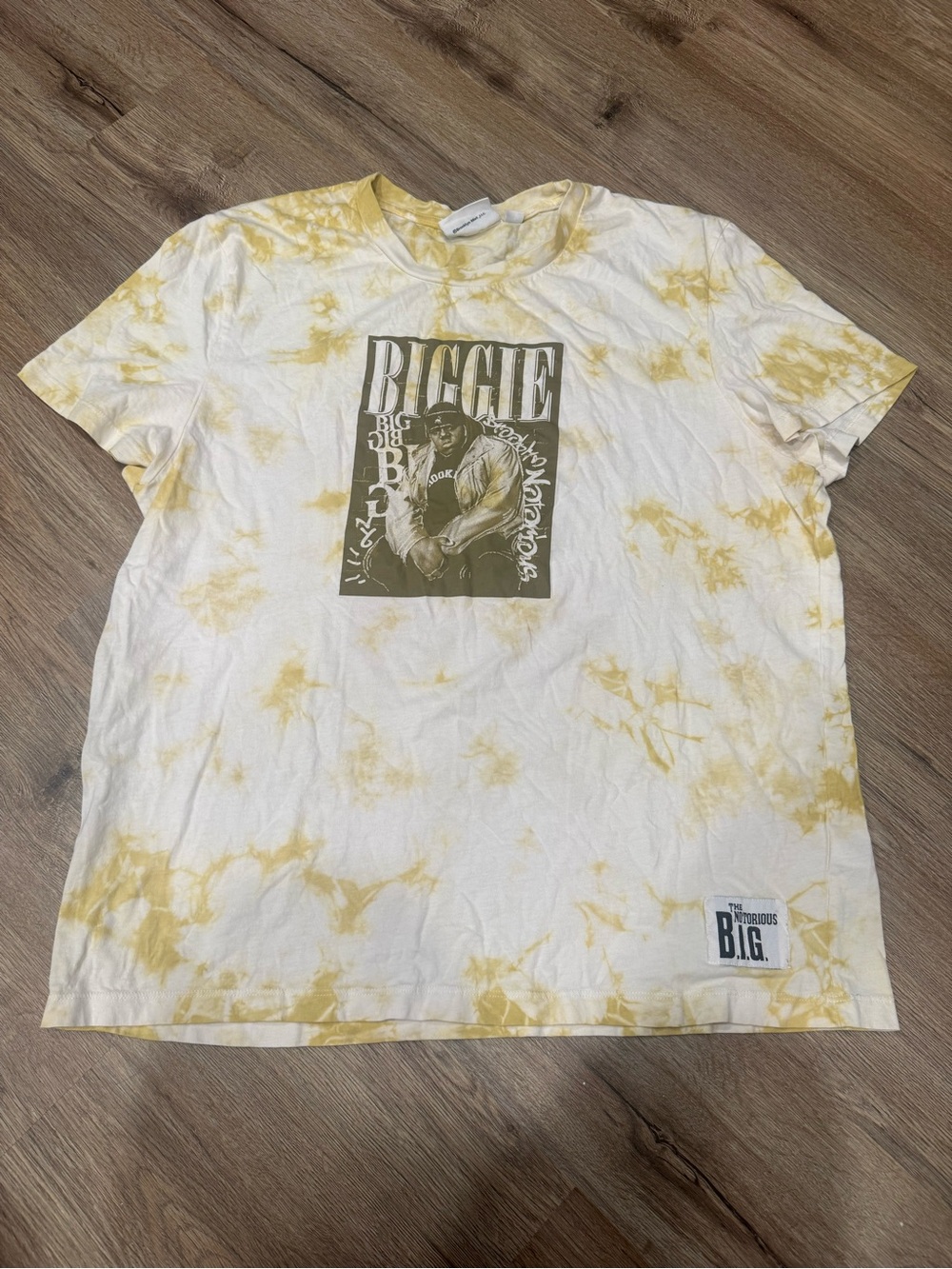 The Notorious B.I.G. Tie-Dye Short Sleeve Graphic Tee - Yellow